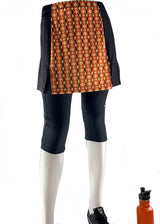 Exercise skirt to wear over favorite capris, leggings or shorts.